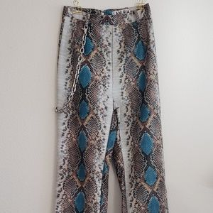 I Am Gia Python Snakeskin Pants